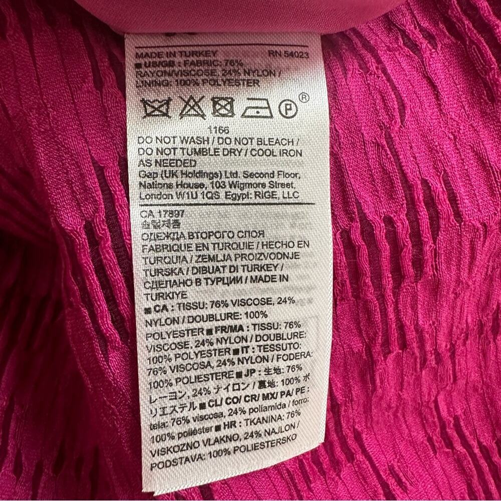 Banana Republic Dress Magenta Pink Floral Lace Sleeveless Midi Size 4 NEW - Picture 11 of 12